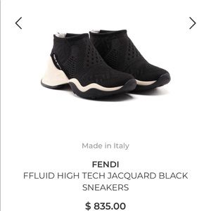 FENDI FFLUID JACQUARD SNEAKERS NWOT